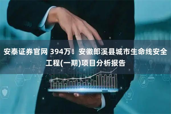 安泰证券官网 394万！安徽郎溪县城市生命线安全工程(一期)项目分析报告